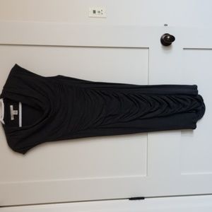 Grey rouched sleeveless dress